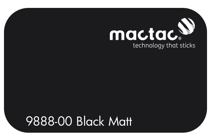 MACTAC MATT BLACK 610 X 1