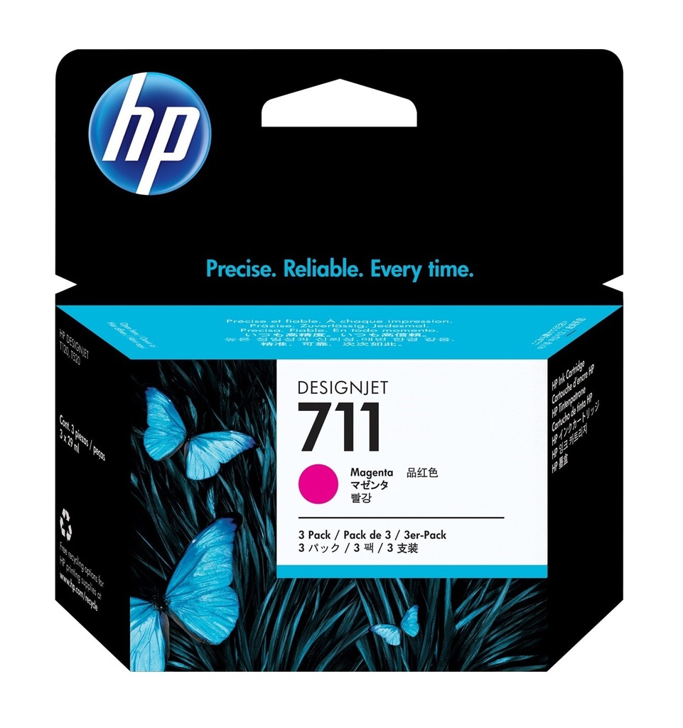 HP 711 MAG INK CART 29ML TRIPLE PK