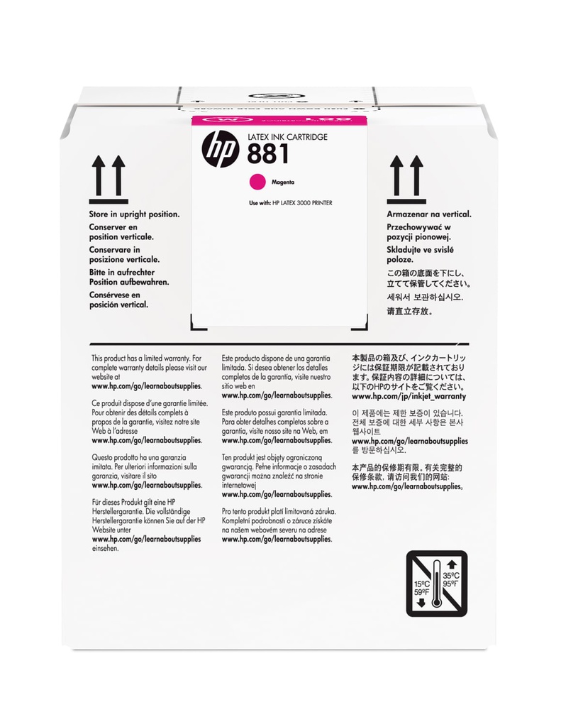 HP 881 5LTR MAGENTA LATEX INK CART