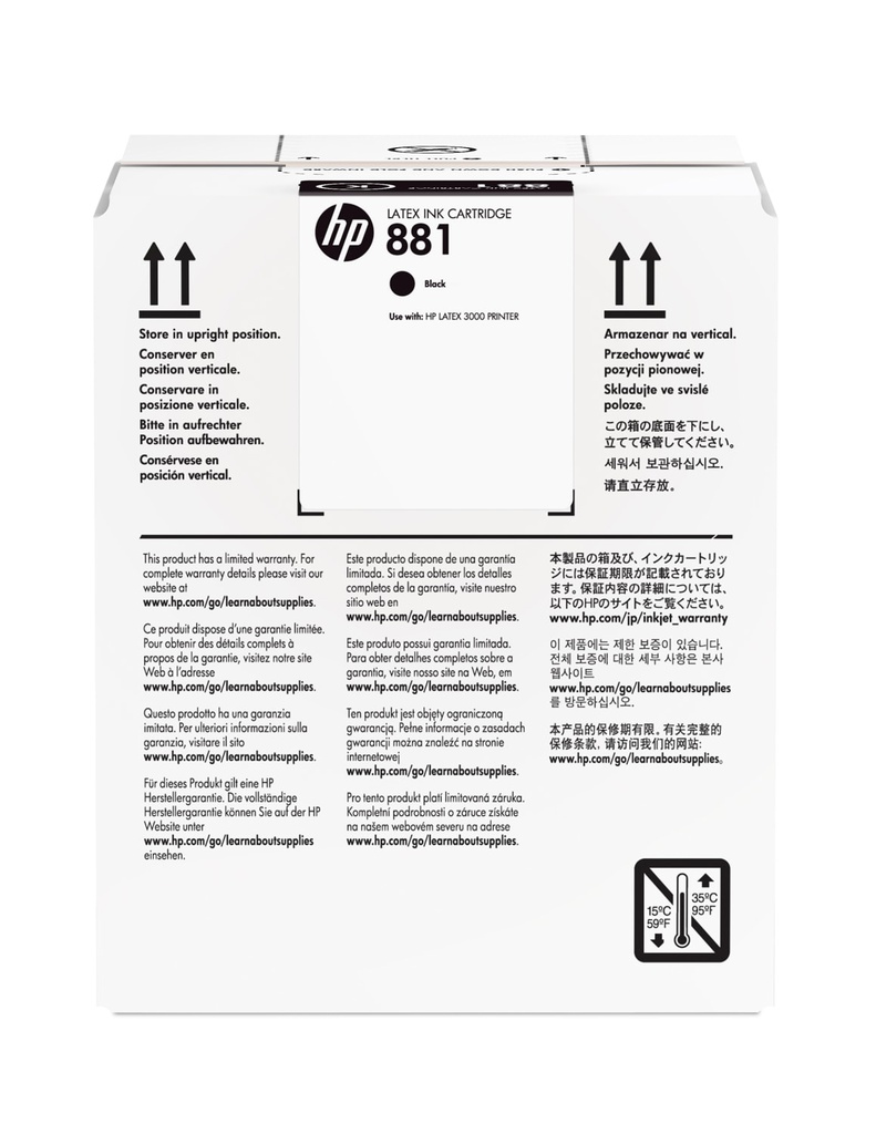 HP 881 5LTR BLACK LATEX INK CART
