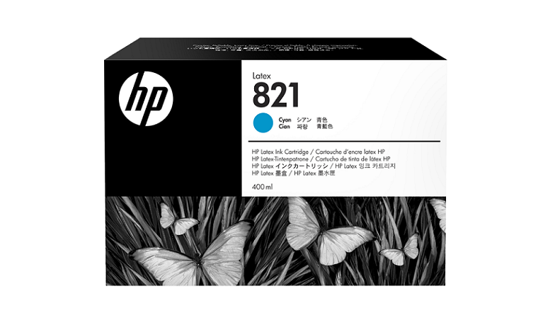 HP 821 400ML CYAN LATEX INK CART