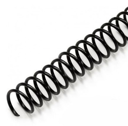 PLAS SPIRAL COIL 10.0MM BLACK 100S