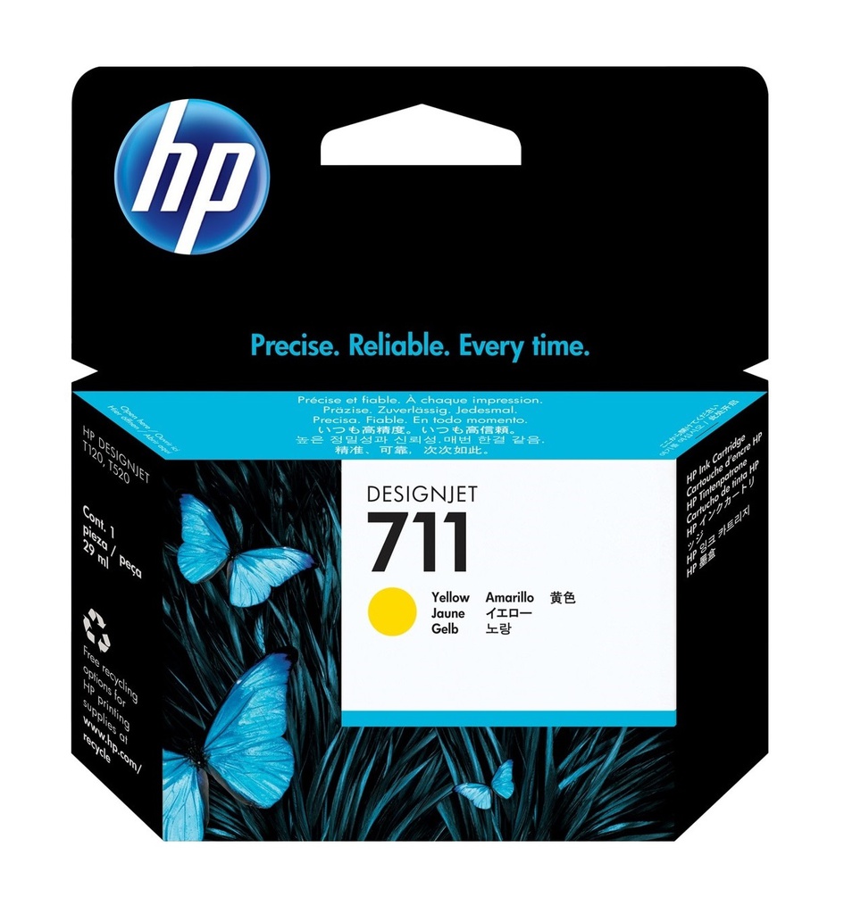 HP 711 YELLOW INK CART 29ML