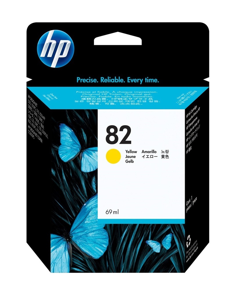 HP NO 82 DYE INK 69ML - YELLOW