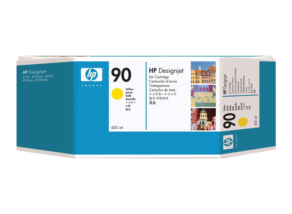 HP 4000 YELLOW INK 400ML NO.90