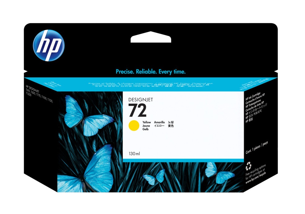 HP 72 YELLOW INK 130ML