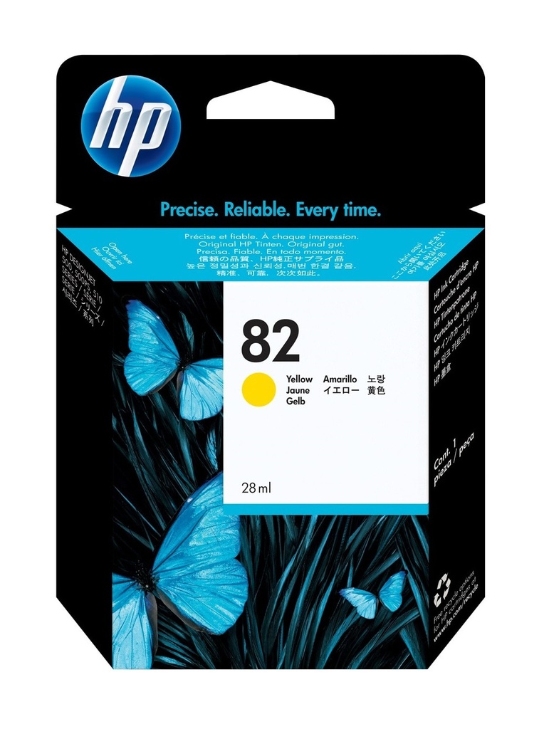 HP NO 82 YELLOW INK 28ML