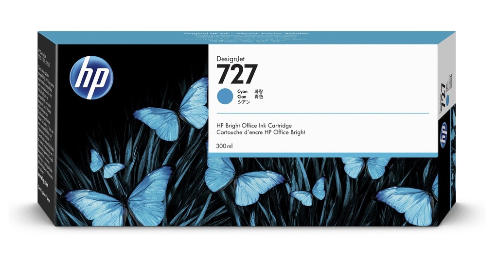 HP 727 300ML INK CYAN