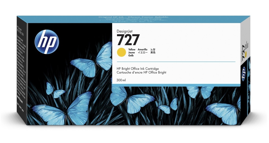 HP 727 300ML INK YELLOW