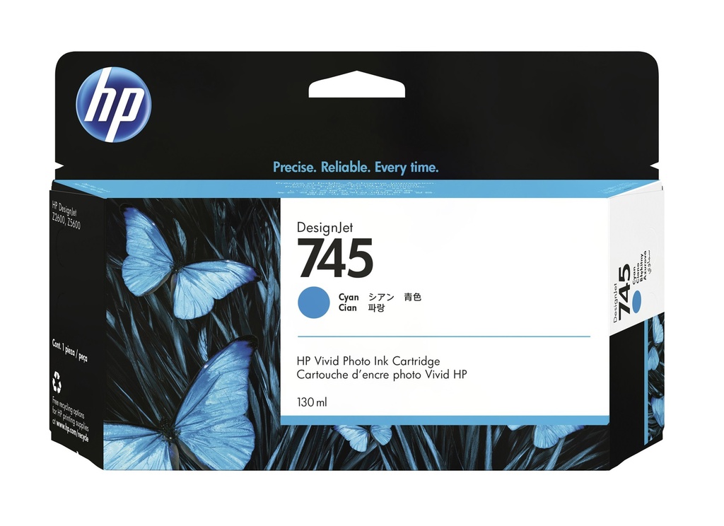 HP 745 130ML INK CYAN