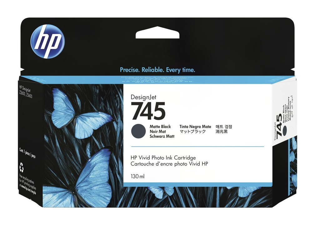 HP 745 130ML INK MATTE BLACK