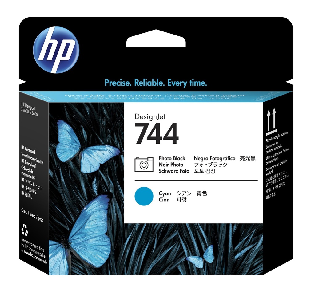 HP 744 PHOTO BLK/CYAN PRINTHEAD