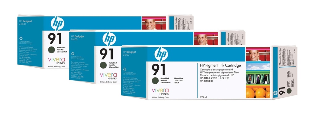 HP Z6100 3 PACK MATTE BLACKINK