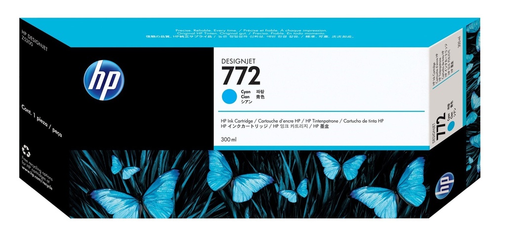 HP 772 300ML CYAN Z5200 INK