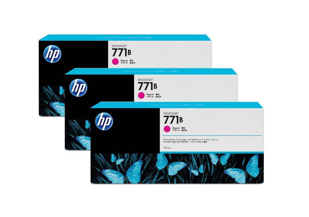 HP 771B  MAGENTA INK CARTRI 3PK