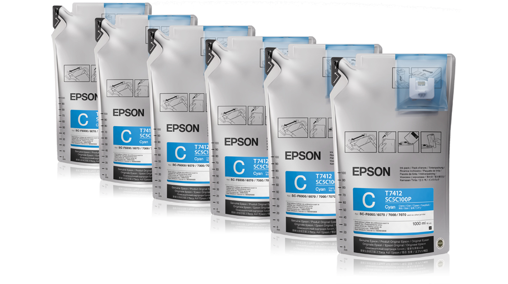 EPSON U/C DS CYAN INK 6 X 1L