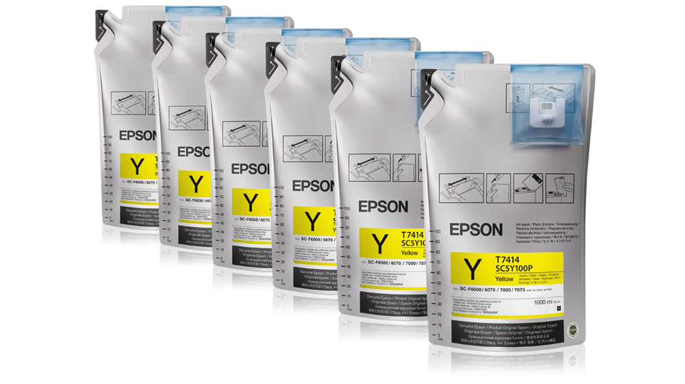 EPSON U/C DS YELLOW INK 6 X 1L