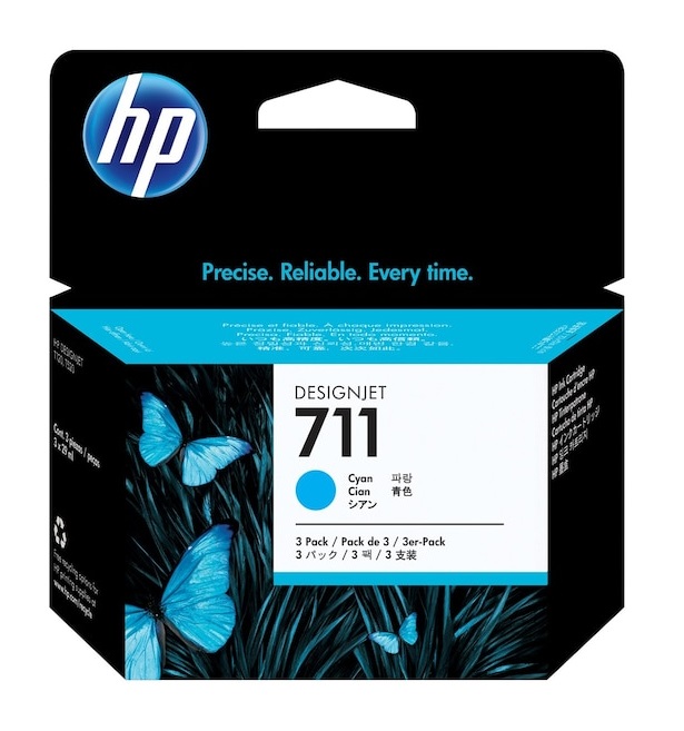 HP 711 INK 3-PACK 29ML - CYAN