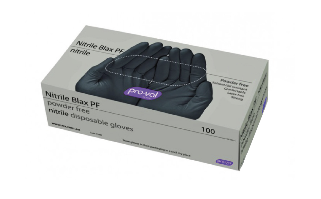 NITRILE GLOVE LARGE BLAX PF BLACK